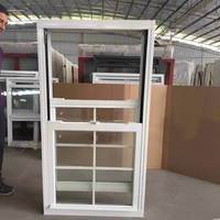 Ventanas de PVC de Doble Hoja con Apertura Vertical, Diseño Moderno Estilo Americano, Vinilo de Alta Calidad, Uso Exterior, Insonorizadas