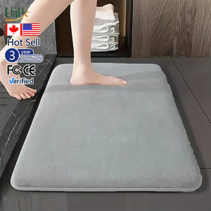 Tapis <span class=keywords><strong>de</strong></span> bain en <span class=keywords><strong>mousse</strong></span> à mémoire <span class=keywords><strong>de</strong></span> forme ultra absorbant, antidérapant, lavable en machine, séchage rapide, motif floral, 40*60 pouces, pour la maison et l'hôtel - Product Image 3