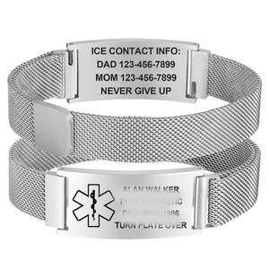 <span class=keywords><strong>Bracelet</strong></span> magnétique double face en acier inoxydable, gravé, design incurvé, pour <span class=keywords><strong>homme</strong></span>, bijoux fantaisie, cadeaux de fête, vente en gros - Product Image 6