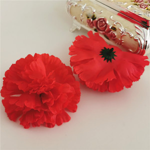 Fleur d'oeillet en soie artificielle de 9cm faite à la main pour décoration de gâteau de mariage Prix bon marché Commande minimum 50pcs pour la rentrée des classes - Product Image 5