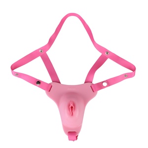 Verrou de chasteté en silicone Sissy, vulve réaliste, dispositif de retenue du pénis, anti-éjaculation, jouet de chasteté masculin, produits sexuels pour adultes, vente en gros - Product Image 2