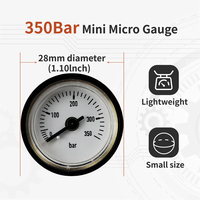 28mm Diameter 350bar Mini air High Pressure Gauge Manometer
