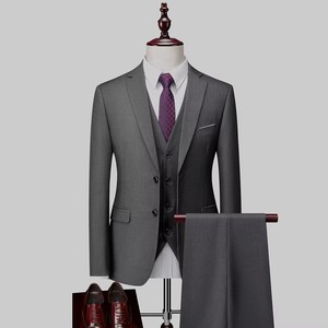 Costume de bureau décontracté de haute qualité pour homme, respirant et antistatique, bouton, <span class=keywords><strong>smoking</strong></span> de cérémonie pour le bureau <span class=keywords><strong>ou</strong></span> le mariage, taille plus - Product Image 3