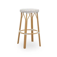 Chaises de jardin contemporaines pour cour extérieure, balcon, style bistrot parisien, en rotin et aluminium, fauteuils en osier pour salle à manger