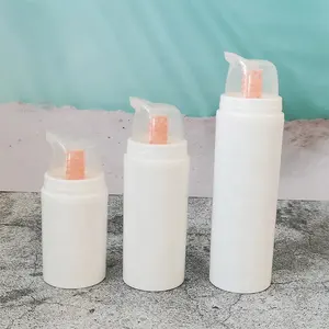 15ml 30ml 50ml rechargeable blanc Mono matériel cosmétique ensemble écologique sérum vide tout en plastique Airless cosmétique pompe bouteille