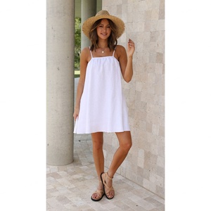 เดรสสายเดี่ยวทรงเข้ารูปเอวธรรมชาติ คุณภาพสูง ขายส่ง มีกระเป๋าข้าง ดีไซน์เรียบหรู สไตล์ลำลองหวานๆ สำหรับผู้หญิง - Product Image 5