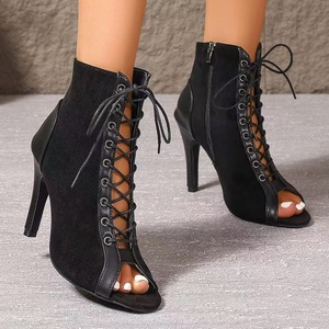 2026 nouveau KJ Top vente 9.5cm femmes bottes de <span class=keywords><strong>danse</strong></span> latine noir salle de bal <span class=keywords><strong>danse</strong></span> <span class=keywords><strong>Jazz</strong></span> moderne <span class=keywords><strong>danse</strong></span> chaussures de fête - Product Image 4