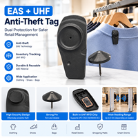 Étiquette de sécurité RFID UHF EAS anti-vol, étiquette rigide pour la gestion des stocks de vêtements