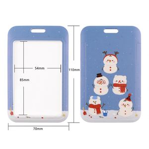 Porte-badge personnalisé BSBH à thème de Noël avec motif ours et lapin, avec cordon pour cartes d'expédition, badges nominatifs et cartes d'identité scolaires - Product Image 2