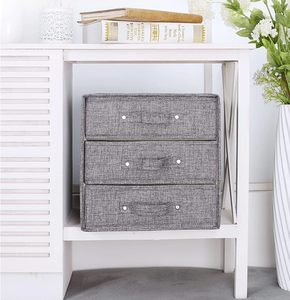 3-Drawer Fabric Dresser <b>Storage</b> Tower 3-Tier Organizer Unit <b>Storage</b> <b>Chest</b> Cabinet for Bedroom, Hallway, Closet, Office Furniture - Product Image 5