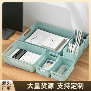 <b>Storage</b> Baskets Rectangle With Handles PP Material For Kitchen Desk Bathroom Organizers - Product Image 5