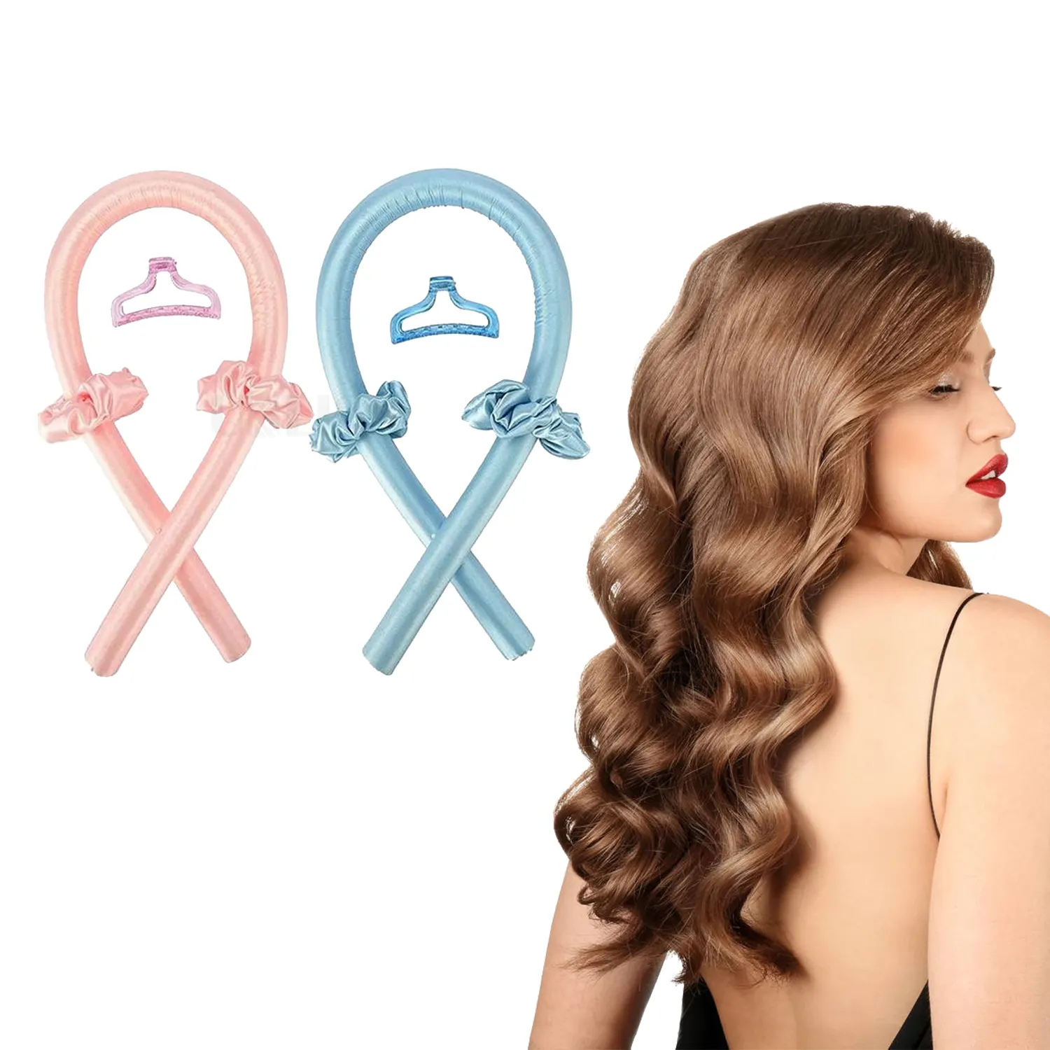 Satijn Heatless Curling Staaf Lui Curler Hoofdband Haar Zacht Curler Heatless Haar Krullen Haar Krultang Zonder Warmte