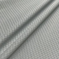 Tissu en maille extensible 4 directions 100% polyester 120gsm à carreaux respirant et absorbant l'humidité pour vêtements de sport et de gym