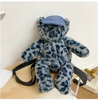 Sac à dos en peluche personnalisé pour enfants, motif animaux (ours, tigre, éléphant, panda), sac d'école, sac à bandoulière pour téléphone, rembourrage en coton PP