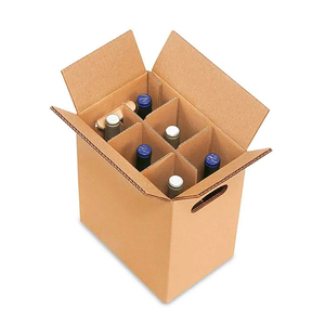 Luxure tube rond transport expédition <span class=keywords><strong>carton</strong></span> kraft 12 bouteilles de vin emballage papier boîte cadeau - Product Image 6