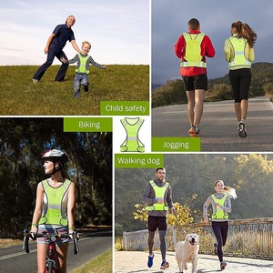<span class=keywords><strong>Gilet</strong></span> réfléchissant de sécurité à LED <span class=keywords><strong>clignotant</strong></span>, vert fluorescent, orange, réglable, pour la randonnée, le jogging, la marche, le vélo, le trafic - Product Image 6