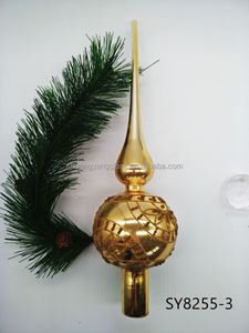 Nueva Estrella de Navidad de la Marca SY, Diseño Personalizado Pintado a Mano, Rojo, Blanco y Dorado, Vidrio Irregular de 8x8x29cm, Uso en Interiores, Directo de Fábrica - Product Image 4