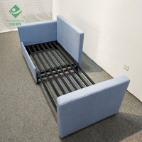 Chaise de canapé simple de conception simple rembourrée fauteuil de canapé de transformation en tissu de lin de loisirs
