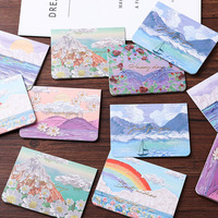 Cartes de vœux vintage style peinture à l'huile, dessinées à la main, carte pour la Fête des Enseignants, carte postale vierge DIY pour messages de remerciement et vœux de fêtes