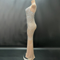 Novance Y4479-B dernières femmes mode vêtements 2024 strass luxe sans manches Sexy robe Vestidos élégant pour la fête