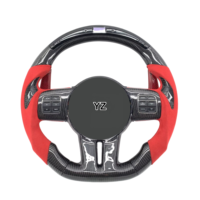 Volant de voiture sport en fibre de carbone véritable personnalisé YZ pour Dodge Charger Challenger SRT8 Jeep Grand Cherokee 2012-2014