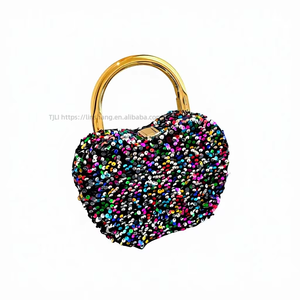 Cross-Border Sequin Hand-Held Box Bag Women's New High-End Single-Shoulder <b>Square</b> Western-Style Chain Crossbody Bag Tanjing - Product Image 1