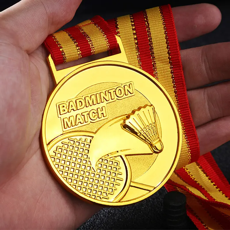 Medalhas de badminton, medalhões da liga dos campeões de metal personalizada