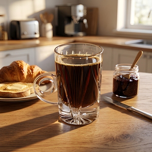 Classical Insulated Glass Arabic <b>Coffee</b> <b>Tea</b> <b>Sets</b> Heat-Resisting Eco-Friendly Unique Feather Pattern Crystal Style Festive Home - Product Image 3
