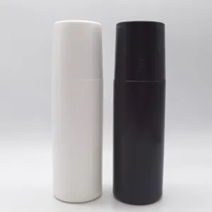 Empty White Cylindrical Roll-On Sunscreen Lotion Packaging Plastic PE Roll On Bottle 90ml