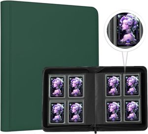 Nouvel Album de Cartes en Cuir PU Imperméable à 4 Poches avec Fermeture Éclair Sécurisée pour Cartes à Collectionner - Product Image 1