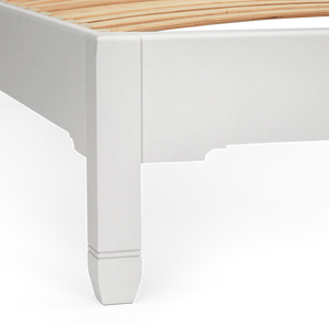 <span class=keywords><strong>Sommier</strong></span> double avec charme rustique et confort moderne, repose-pieds cintré, rangement sous le lit, détails sculptés, <span class=keywords><strong>lattes</strong></span>, finition artisanale - Product Image 4