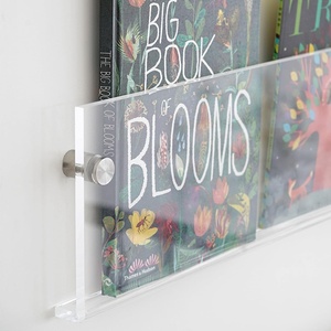 Transparent Acrylic Wall Mount <b>Floating</b> Shelf Display Racks Toy Model Shelves Bookshelf with Customized Color & Size - Product Image 1