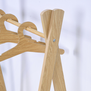 Appendiabiti in bambù personalizzati all'ingrosso con scarpiera e appendiabiti, adatti per pavimenti e camere da letto interne - Product Image 5