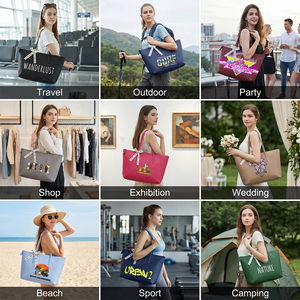 <span class=keywords><strong>Sac</strong></span> fourre-tout tendance en toile pour le bureau, <span class=keywords><strong>sac</strong></span> cadeau personnalisé, sacs à main pour femmes avec bandoulière pour le voyage, le <span class=keywords><strong>sport</strong></span>, le yoga, <span class=keywords><strong>sac</strong></span> <span class=keywords><strong>de</strong></span> style <span class=keywords><strong>de</strong></span> vie simple - Product Image 5