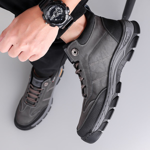 Bottes d'hiver pour hommes, hauteur cheville, en faux daim, doublure en peluche, semelle extérieure antidérapante en caoutchouc, semelle intermédiaire en EVA, bout rond, chaussures chaudes pour l'extérieur - Product Image 4