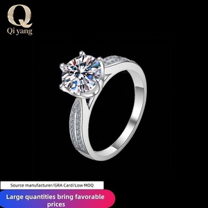 925 Sterling Silver <strong>Ring</strong> 2 Carat Moissanite <strong>Ring</strong> With Six Claw Setting Starlight Queen Moissanite <strong>Ring</strong> - Product Image 1