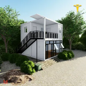 Case prefabricate 20FT 40FT Australia 2 bedroom luxury tiny mobile prefabricated prefab homes expandable container house