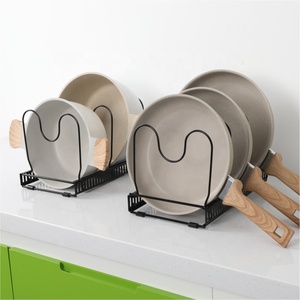 Organisateur de casseroles extensible pour <span class=keywords><strong>placard</strong></span> avec 8/10 compartiments, support pour couvercles de casseroles, organisateur de casseroles réglable, support pour planches à découper - Product Image 2