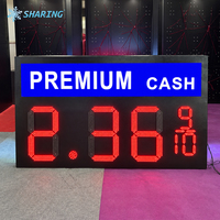 Affichage LED des prix de la station-service, panneau numérique extérieur étanche personnalisé pour affichage des prix du carburant, changeur de prix électronique pour pylône