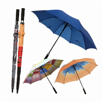 Parapluie de golf semi-automatique 8K personnalisé avec logo imprimé, résistant au vent