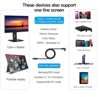Cable USB-C Thunderbolt en Ángulo Recto de 90 Grados, 100W 5A, Cable Tipo-C de Carga Rápida, Pantalla de Video 4K, Función Completa, Todo en Uno