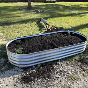 Bac de jardin surélevé en acier galvanisé, éco-responsable, à base ouverte, économie de travail, taille personnalisée, revêtement poudré, montage facile, DIY - Product Image 5