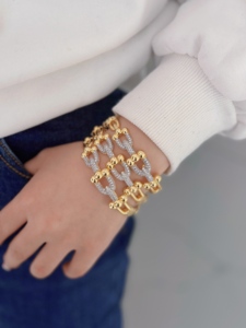 Bracelets Charme de Luxe pour Femmes, en Forme de U, Légers et Délicats, avec Zircons Brillants Incrustés et Placage <span class=keywords><strong>Or</strong></span> 18 Carats, Bijoux de Mode - Product Image 6