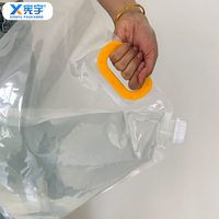 Pochettes souples transparentes en PE de 1L, 2.5L, 5L, 10L avec bec verseur, recyclables, pour emballage de liquides, lait et aliments pour animaux de compagnie
