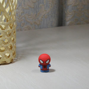Mini Portable ornement PVC caoutchouc souple dessin animé chauve-souris homme vert bleu capitaine <span class=keywords><strong>fer</strong></span> Spider Man étudiant - Product Image 3