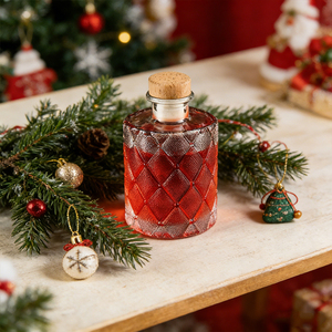 Bouteilles en verre texturées en cuir matelassé personnalisées OEM/ODM, 150 ml/200 ml, emballage haut de gamme unique pour les marques d'alcool - Product Image 5