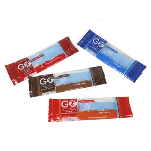 MOQ1000 Custom Packaging and Logo Printing Small Sachet Protein Bar Back Side Sealed Bag Wrapper Package