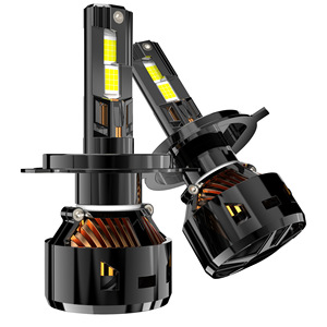 Phare LED de voiture haute luminosité à quatre tubes en cuivre 300W 4580 12 <span class=keywords><strong>c</strong></span>œurs, 12V, ajustement universel, 6500K, Classe <span class=keywords><strong>C</strong></span>, Nouveau - Product Image 1