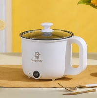 Casserole Électrique Multifonctionnelle pour la Maison, Marmite Électrique Antiadhésive, Cuiseur Polyvalent, Pot à Nouilles, Poêle à Frire