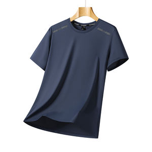 Camiseta deportiva para hombre, Camiseta deportiva para correr, novedad de verano, estampado de seda helada, transpirable, de manga corta, cómoda para exteriores, 200 gramos - Product Image 4